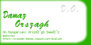 damaz orszagh business card